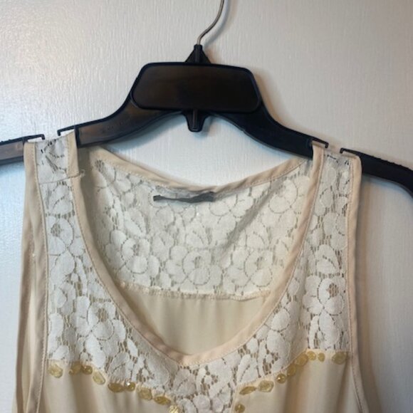 Fabiola Sleeveless cream tank top blouse - Picture 4 of 11